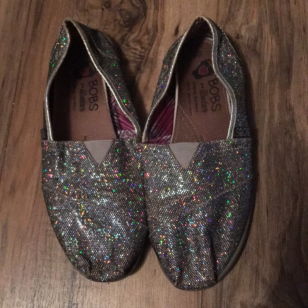 Sparkly bobs slip ons